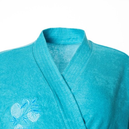 Women's bathrobe, blue color, size 48-7
