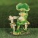 Garden figure "Frog on the bench" 7x13x19cm /// Mix