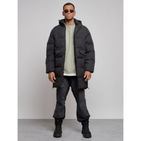 Extensive male winter park, size 50, black color