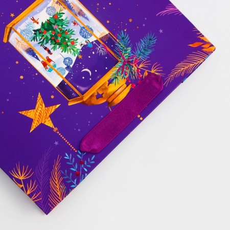 Package Gift New Year Laminated "Light", 23 x 17.8 x 9.8 cm.-2