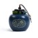 A set for a tea ceremony of 6 items per 3 people: a cup 50 ml, a kettle 280 ml, blue