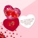 Double postcard-mini "I love you very" 7 x 6 cm