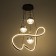Lamp with PDD "Fiora" LED 140W 3000-6000K Black 49x49x15-115 cm