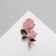 Brooch "Flower" Tenderness, pink green in gold