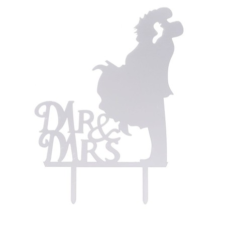Topper "couple", mr & mrs, mirror, silver color