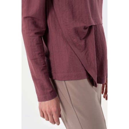 Female blouse, size 44, burgundy color-5