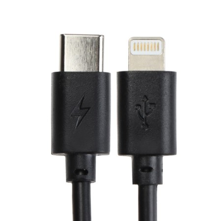 Luazon, Lightning cable - Type -C, 2 A, 1 m, for charging and synchronization, black-2