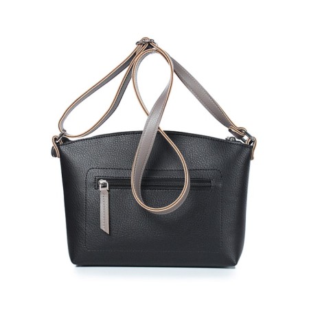 Female bag, artized leather, 285x190x80 cm, black/beige-2