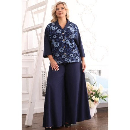 Female jacket, size 52, blue color-12