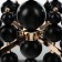Siena chandelier 6he14 40W black and gold 60x60x117 cm