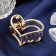 Hair crab "Margarita" heart, 2.5 cm, gold