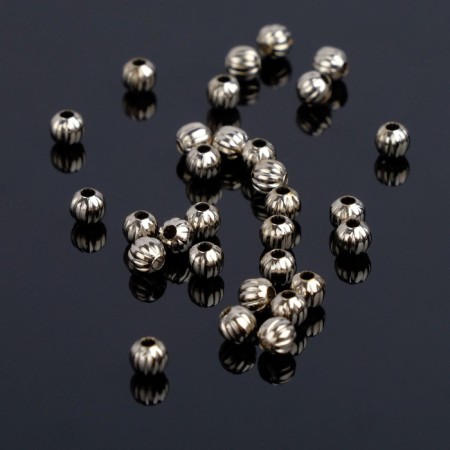 Crimp (clamping bead) SM-380 (set of 30 pcs.), 4 mm, color silver color