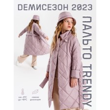 Stygoy coat for girls Trendy, height 122-128 cm, powder color