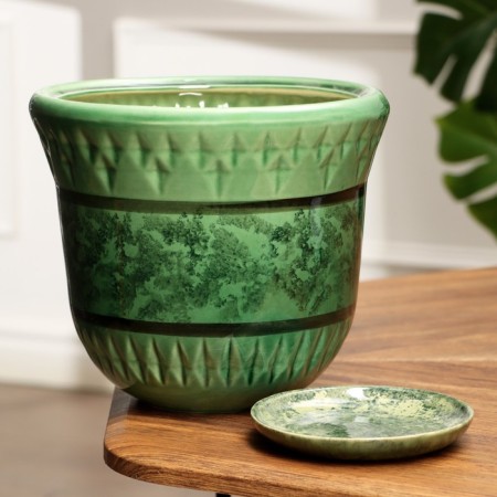 Pot Flower Crete No. 3, Green 3.7 L-7