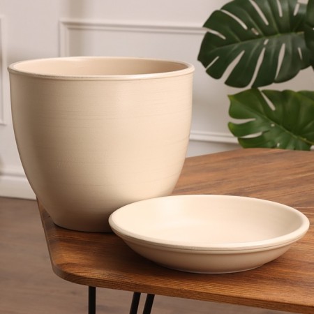 Flower Pot "Ferrara" Gray-Bezh 6 L-1