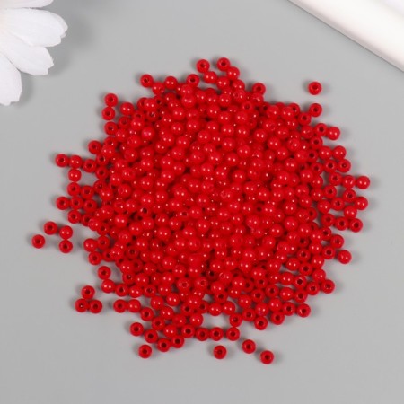 Set of beads "Pearls" d 4 mm, 250 gr, red