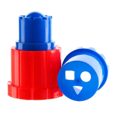 Sanding set in a backpack, blue tractor, rake, scoop, 3 molds, bucket 1 liter-2