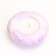 Candle "Complete" in a candlestick with faces of gypsum large, 10.5x3cm, marble with purple