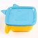 Baby plate Lalababy Play with Me Wolfie with a soft lid, the color is blue-yellow
