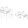 Covereign cabinet "Line", 450 × 372 × 450 mm, white color / oak craft gray