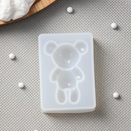 Mold "Mishutka", silicone, 7 × 5 cm, white color-2