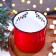 New Year's ceramic "garland" mug, 450 ml, white color