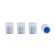 Torso valve cap, luminous, set 4 pcs, blue