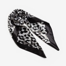 Women's scarf minaku size 90*90 cm, color gray color