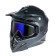 Glass-mask for motorcycle driving, glass blue, black color