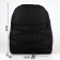 School backpack textile with lacing, black color