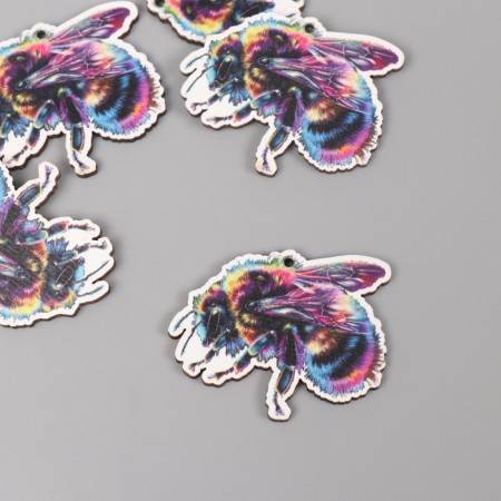 Decor for creativity tree "Color Bees" 3.3x3.9x0.3 cm