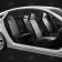 Auto-Cherkhly for Nissan Terrano 3 from 2017-n., Jeep, with perforation, eco-leather, light gray, black
