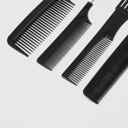 A set of combs, 10 items, in a case, black color-5