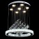 Svetlnik Cascade "Asfeya" 6xled chrome 50x50x65cm Bayerlux