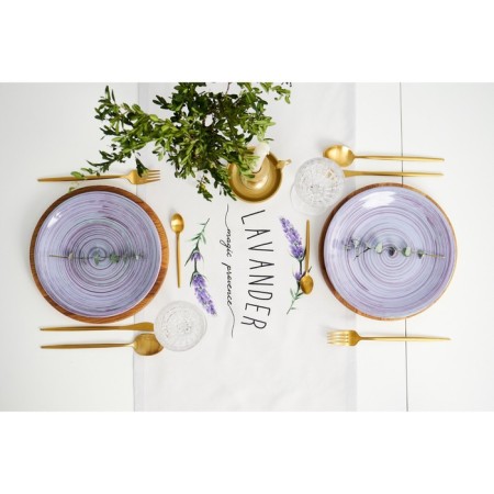 Walking on the Ethel table Lavender 40x146 cm, 100% cotton, sarzha 190 g/m2-2
