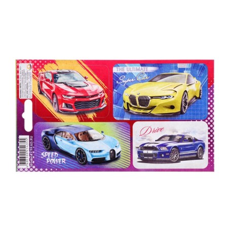 Stickers "Cars" 11 x 17 cm, mix-3