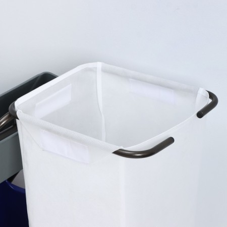 Two -browning cart for cleaning rooms, 2 × 25 l, equipment with a nylon bag, 135 liters-4