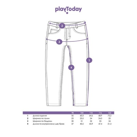 Джинсы для мальчика PlayToday, рост 98 см-11