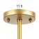 Marsy chandelier 3he27 40W black and gold 50x50x27 cm Bayerlux