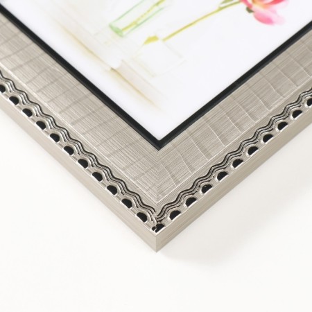 Photo frame plastic 10x15 cm "Tanzania" silver 18.7x13.7x1.2 cm-3