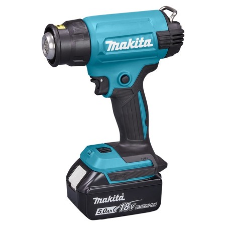 Building battery -free Makita DHG181RT1J, 18 V, 5 Ah, 550 ° C, 6 modes, case-1