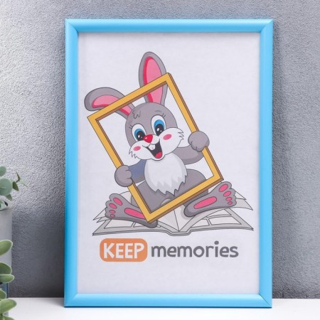 Photo frame plastic 21x30 cm blue (101)