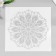 Stencil plastic "Flower with patterns" 30x30 cm