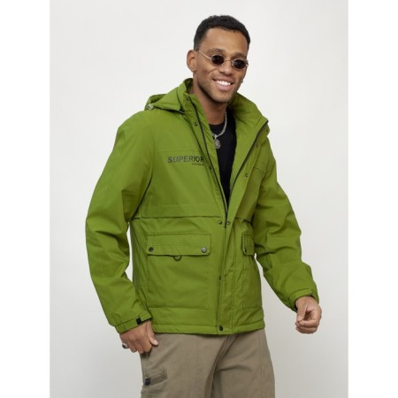Sports male jacket, size 48, green color-2