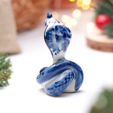 Souvenir "Snake Akira", Gzhel, 8.2 cm-3