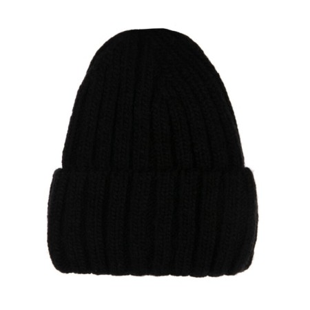 Knitted hat with a lapel for a girl, size 56-2