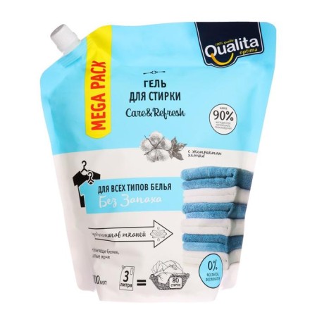 Liquid for washing Qualita, gel, universal, 3 liters