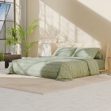 Lovelife linen Duet Texture: Green, 143x215CM-2ST, 230x240cm, 50x70cm-2pcs, microfiber, 110 g/m2-3