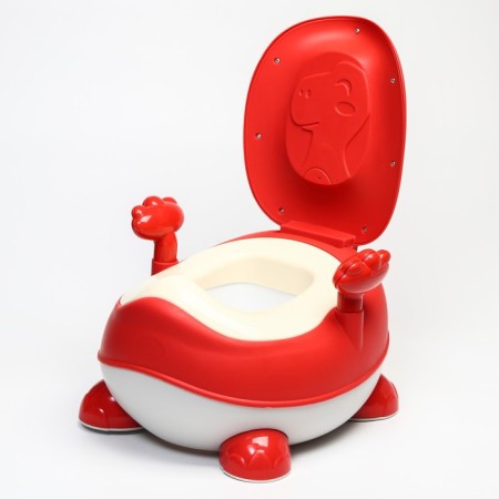 Children's pot "Dinosaurus", red color-1