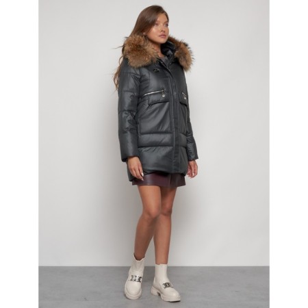 Winter jacket, size 46, dark gray color-2
